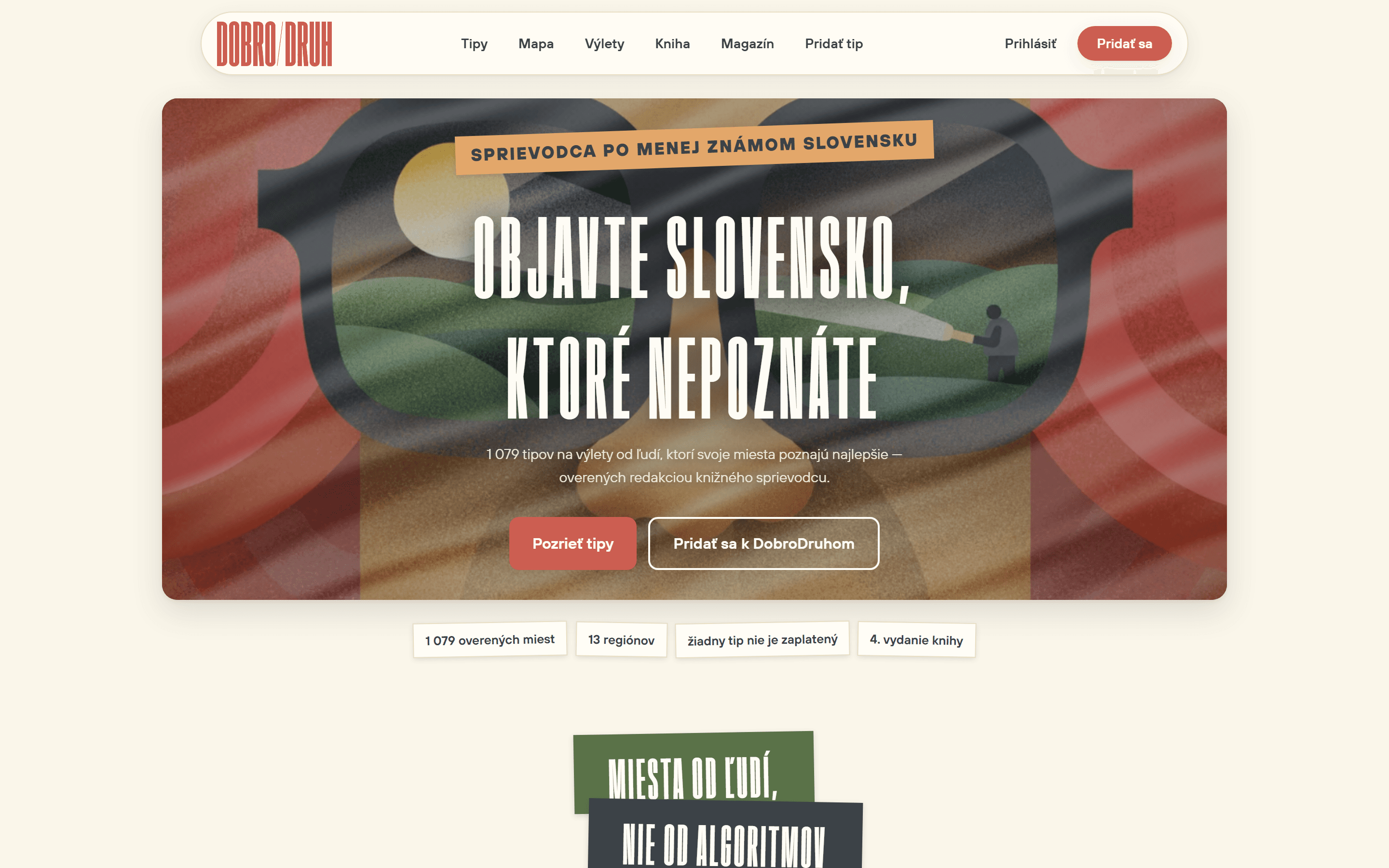 Screenshot webu DobroDruh