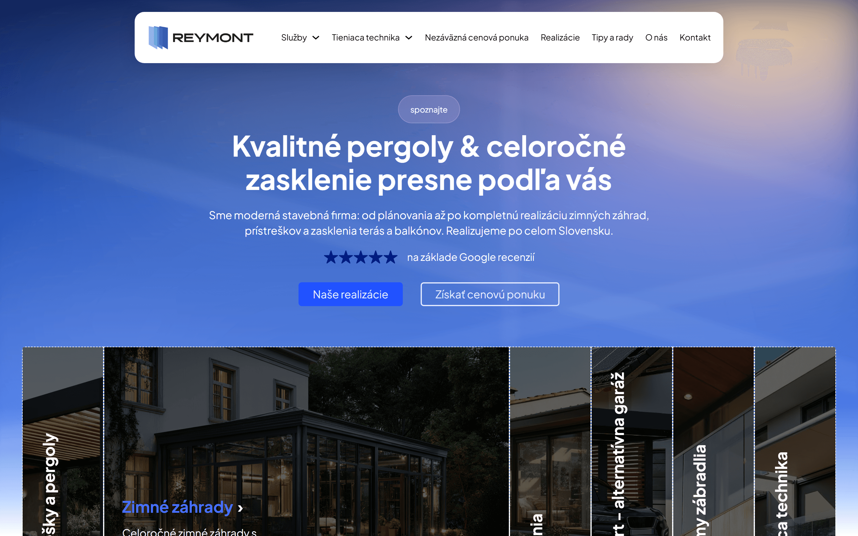 Screenshot webu REYMONT